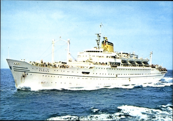 Ansichtkaart schip MS Africa, Lloyd Triestino
