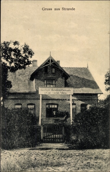 Ak Strande in Sleeswijk-Holstein, herberg