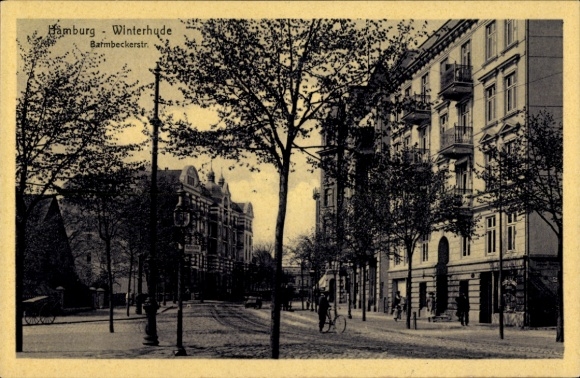 Postcard Hamburg Nord Winterhude, Barmbekerstraße