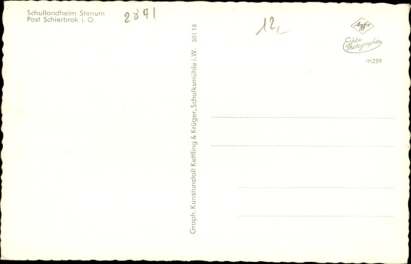 Postcard Schierbrock Schierbrok Ganderkesee in Oldenburg, school camp Stenum