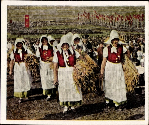 Sammelbild Die Nachkriegszeit Nr. 223, Oktober 1933, Erntedankfest auf dem Bückeberg