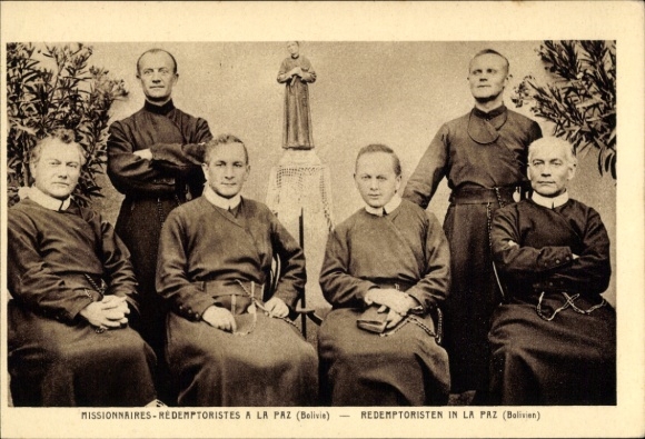 Ansichtkaart La Paz Bolivia, missionarissen, redemptoristen, groepsportret