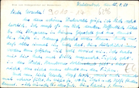 Postcard Waldernbach Mengerskirchen in the Westerwald, view from Hildegardishof