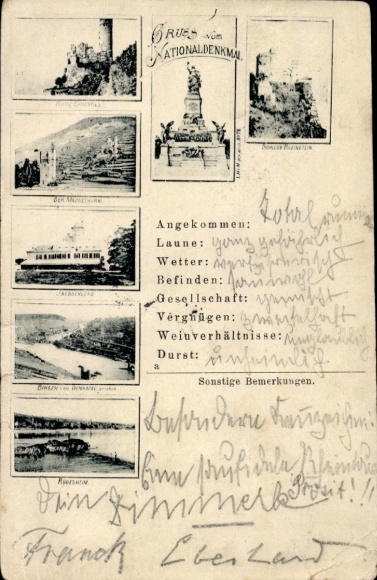 Rudesheim am Rhein, Niederwald National Monument, Castles on the Rhine