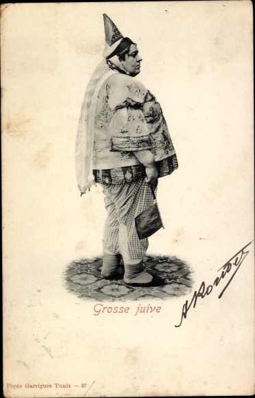Judaika Ak Grosse juive, Jüdin in Tracht