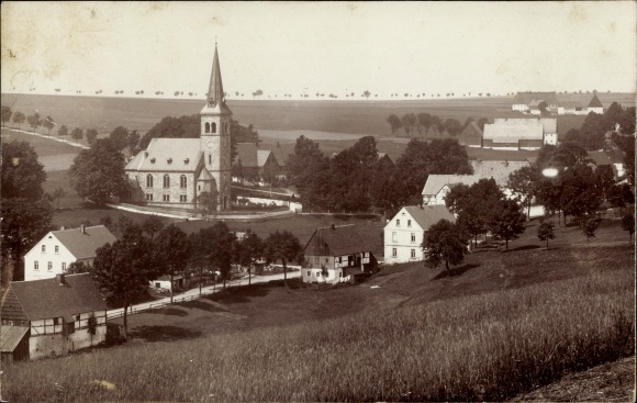 PC Hermsdorf Erzgebirge, village, landscape, church