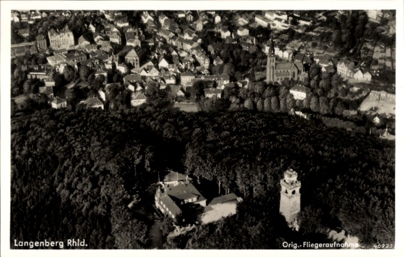 Postcard Langenberg Velbert in the Rhineland, aerial photograph