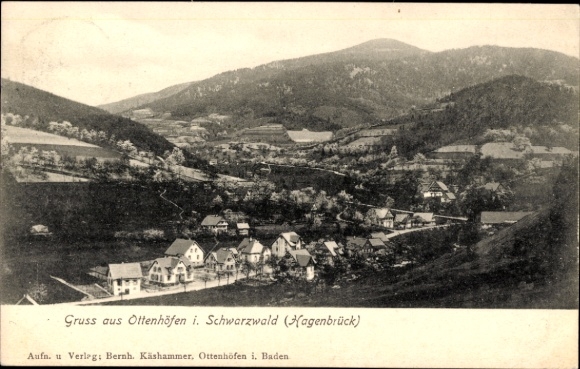 Ansichtkaart Ottenhöfen in het Zwarte Woud, panorama