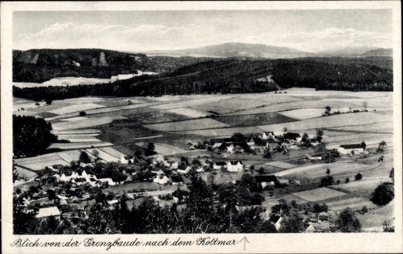 Ak Kottmar in der Oberlausitz, Panorama, Blick von der Grenzbaude