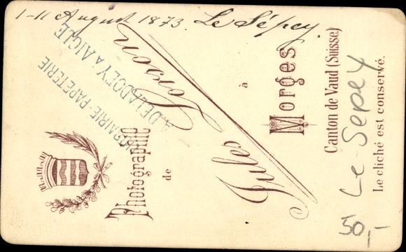 CDV Le Sepey Canton of Vaud, total view, 1873