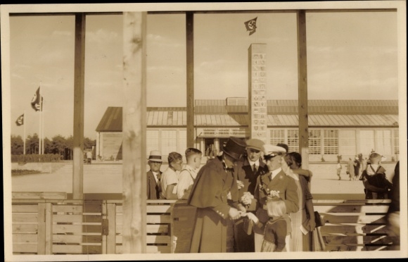 Foto Ak Nürnberg in Mittelfranken, Bahnhof Reichstagsgelände