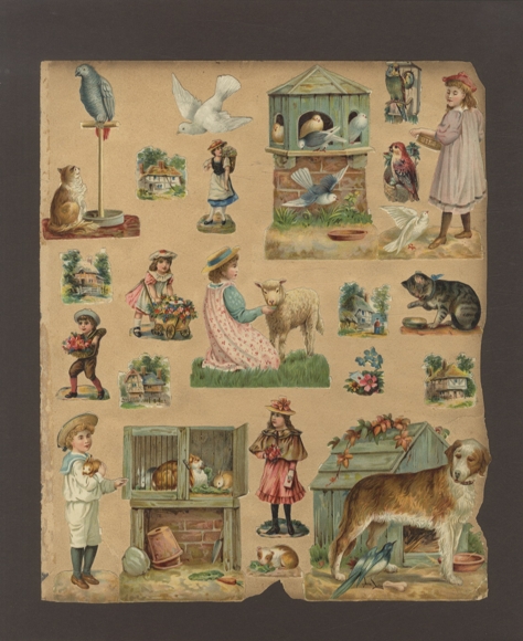 21 wafers children, dog, cats, birds, chickens, flowers, approx. 11 x 13 cm to 3 x 2.5 cm