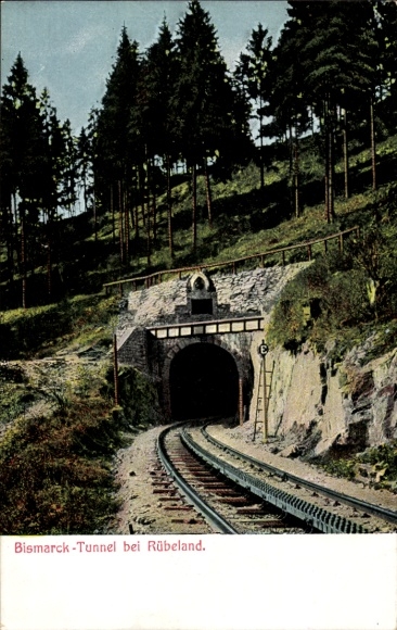 Postcard Rübeland Oberharz am Brocken, Bismarck Tunnel, rack railway