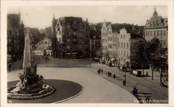 Postcard Gdańsk Danzig, Am Holzmarkt