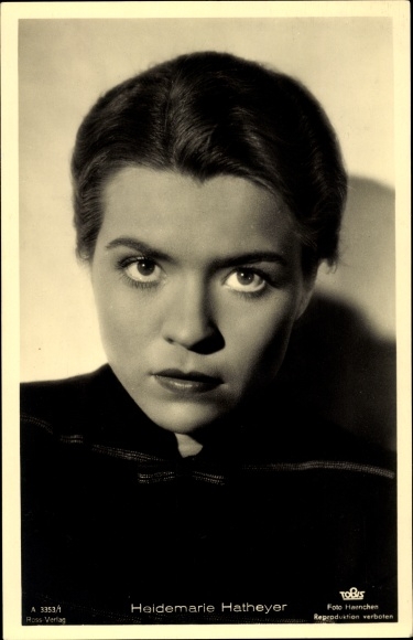 Ak Schauspielerin Heidemarie Hatheyer, Portrait, Ross Verlag A 3353 1