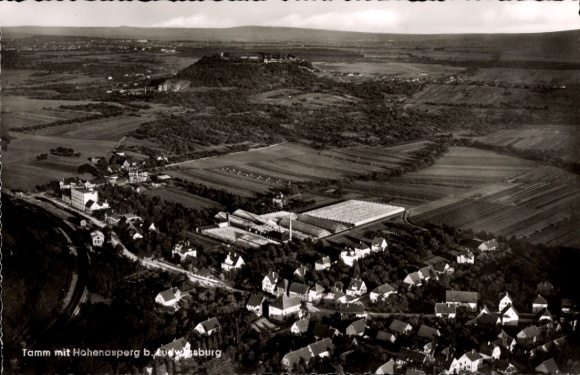 Postcard Tamm near Ludwigsburg, aerial photograph