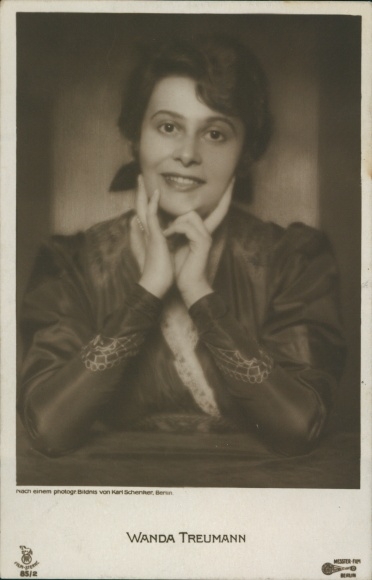 Ak Schauspielerin Wanda Treumann, Portrait