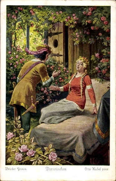 Artist PC Kubel, Otto, Fairy Tales, Brothers Grimm, Sleeping Beauty, Prince