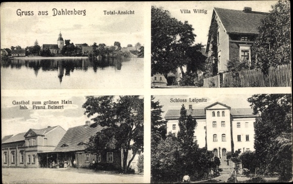KP Dahlenberg w Düben Heath Trossin, Villa Wittig, Zamek Leipnitz, Gasthof zum Grüne Hain
