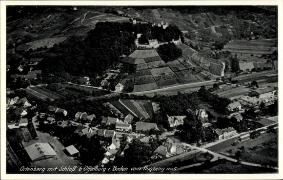 Postcard Ortenberg in Baden, Ortenberg Castle, aerial photograph