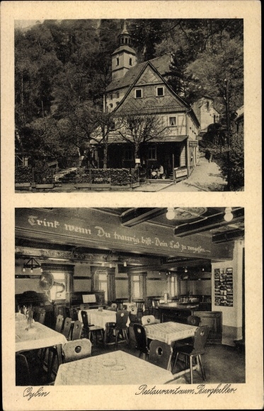 Ak Oybin in Sachsen, Restaurant zum Burgkeller