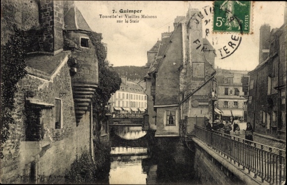 Postcard Quimper Finistère, Tourelle et Vieilles Maisons, Styria, by Quimper