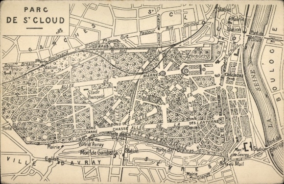 Mapa miasta KP Saint Cloud Hauts de Seine, Parc de Saint Cloud