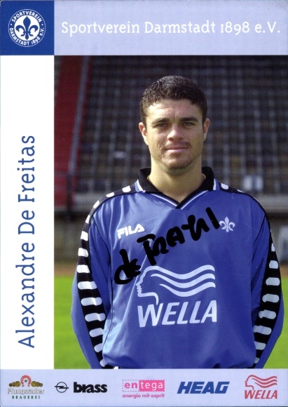 Autogrammkarte Fußballer Alexandre De Freitas, SV Darmstadt 98, Autogramm