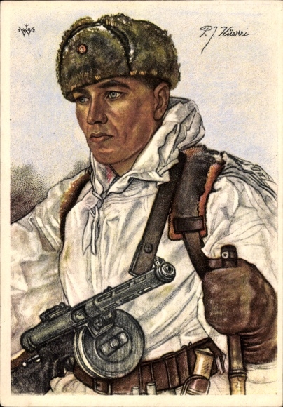 Artist Postcard Willrich, Wolfgang, Successful Finnish Scout Troop Leader PJ Kueveri, VDA G 72