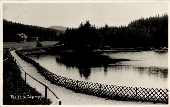 Photo Postcard Jägersgrün Tannenbergsthal in Vogtland, animal pond