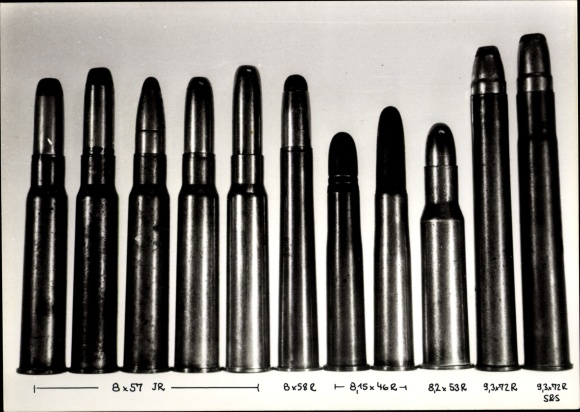 Photo Munition, Patronen 8x57 JR, 8x58 R, 8,15x46 R, 9,3x72 R S&S