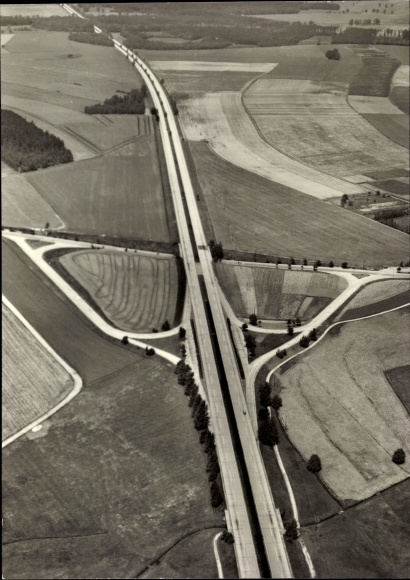 PC Thiendorf in Saxony, aerial photograph of the Autobahn junction