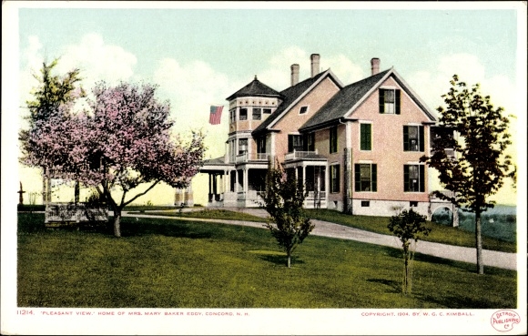 Ak Concord New Hampshire USA, de thuisbasis van Mary Baker