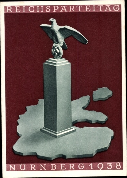 Postcard Nazi party rally of the NSDAP Nuremberg 1938
