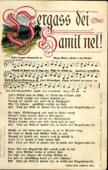 30 song cards, Anton Günther
