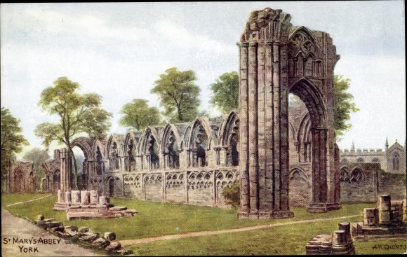 Artist PC Quinton, York Yorkshire England, St. Mary&#39;s Abbey