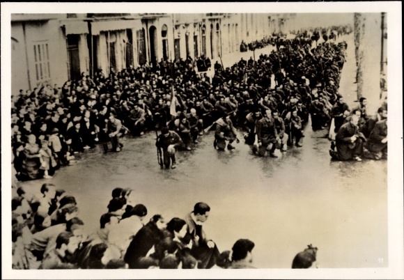 Photo H. Hoffmann, Thanksgiving service in Taragona, Franco&#39;s troops, January 1939