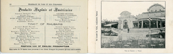Reclameboekje, Vichy Album, Vichy Pharmacie cosmetica, diverse aanzichten