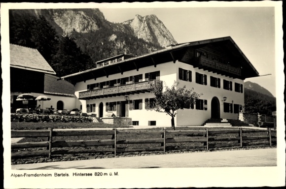 Postcard Ramsau in Berchtesgadener Land Oberbayern, Alpen Fremdenheim Bartels am Hintersee