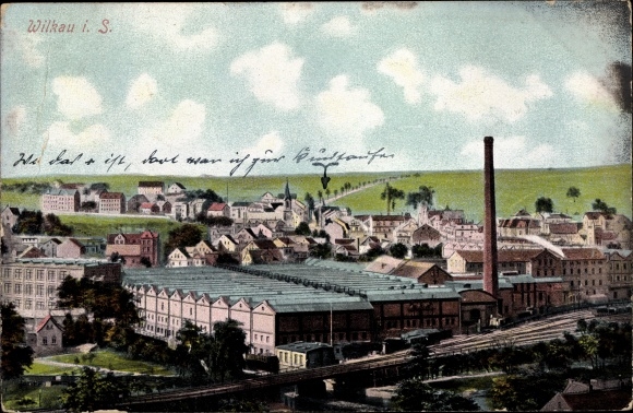 PC Wilkau Haßlau in Saxony, overall view with factory premises
