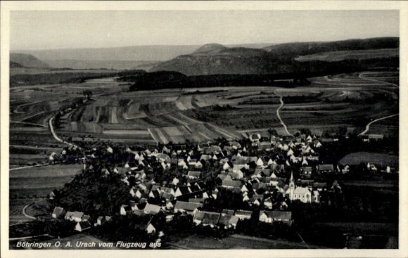 Postcard Böhringen (Urach district) in the Swabian Alb, aerial photograph