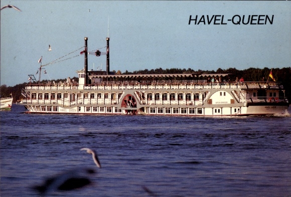 Postcard Berlin, Steamer Havel Queen