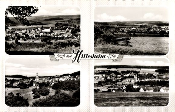 Ak Hillesheim in der Eifel, Panorama, Teilansichten