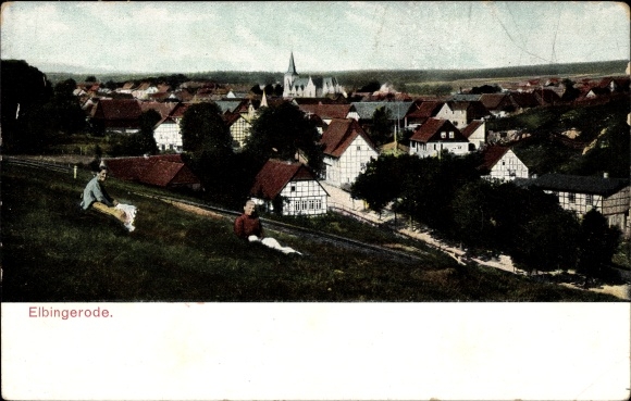 Postcard Elbingerode Oberharz am Brocken, general view of the village
