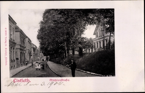 Postcard Elsfleth in the Oldenburger Land, Mühlenstrasse
