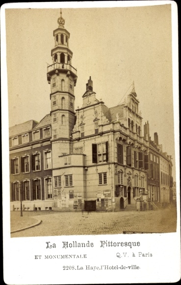 foto Den Haag Zuid-Holland Nederland, Hotel de Ville, Stadhuis, 1882