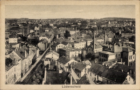 Ak Lüdenscheid im Märkischen Kreis, Schloss Oedenthal, Stadtansicht, Dächer, Gebäude, Straßen, ke