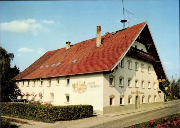 Postcard Brodhausen Freilassing in Upper Bavaria, Gasthof Moosleitner