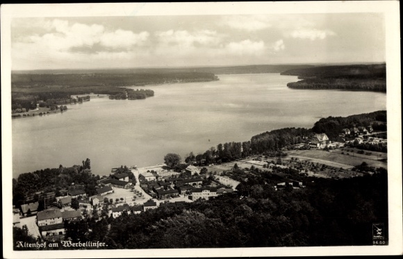 Postcard Altenhof am Werbellinsee, aerial photo