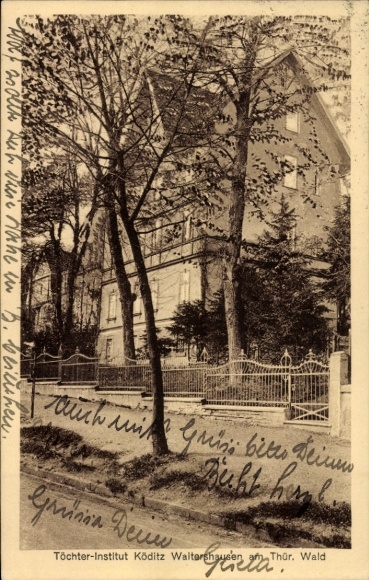 Postcard Waltershausen in Thuringia, Daughters Institute Köditz